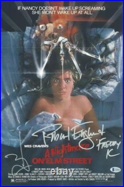 Robert Englund Johnny Depp Signed Auto A Nightmare On Elm Street 12x18 Beckett