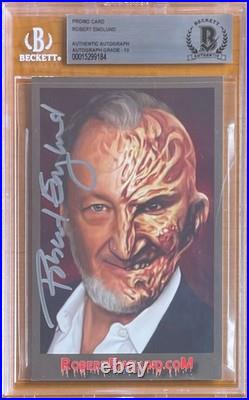 Robert Englund Signed A Nightmare On Elm Street Promo Bas Bgs Autograph 10 Auto