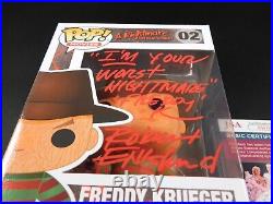 Robert Englund Signed Auto Funko Pop Freddy Krueger Nightmare Elm Street JSA COA