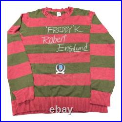 Robert Englund Signed Auto Nightmare On Elm Street Freddy Sweater Beckett BAS