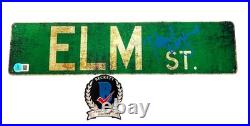 Robert Englund Signed Auto Nightmare On Elm Street Street Sign Beckett BAS