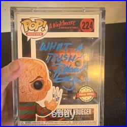 Robert Englund Signed Freddy Krueger Funko Pop A Nightmare on Elm Street JSA