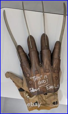Robert Englund Signed Freddy Krueger Glove Nightmare On Elm Street Rubies Metal