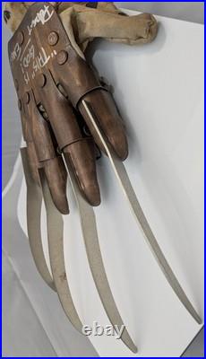 Robert Englund Signed Freddy Krueger Glove Nightmare On Elm Street Rubies Metal
