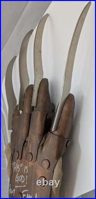 Robert Englund Signed Freddy Krueger Glove Nightmare On Elm Street Rubies Metal