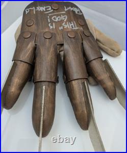 Robert Englund Signed Freddy Krueger Glove Nightmare On Elm Street Rubies Metal