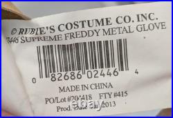 Robert Englund Signed Freddy Krueger Glove Nightmare On Elm Street Rubies Metal