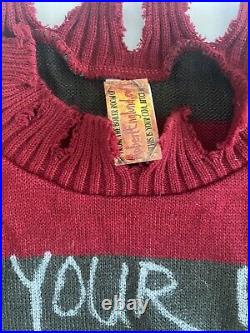 Robert Englund Signed Freddy Krueger Sweater, Nightmare on Elm Street, JSA COA