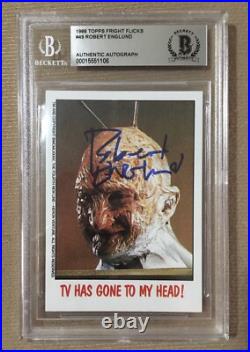 Robert Englund Signed Slabbed Card. Nightmare On Elm Street. Beckett COA