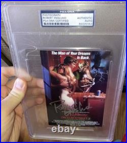 Robert englund signed photograph A Nightmare On Elm Street 2 Psa/dna Certified