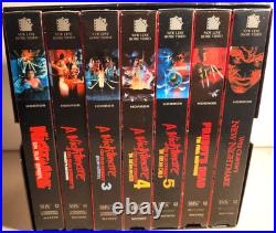 THE NIGHTMARE COLLECTION DIGITALLY REMASTERED SET of 7 VHS TAPES FREDDY ELM ST