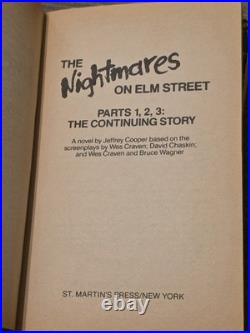 The Nightmares on Elm Street Parts 1, 2, 3 4 + 5 The Continuing Story (1st Ed)