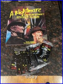 VINTAGE 1984 A NIGHTMARE ON ELM STREET STICKER PACKS 6 STICKERS INSIDE x23 wow
