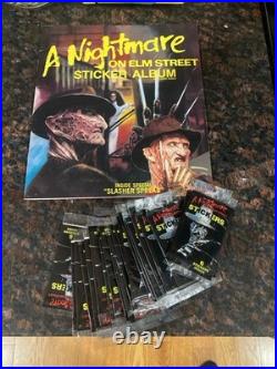 VINTAGE 1984 A NIGHTMARE ON ELM STREET STICKER PACKS 6 STICKERS INSIDE x23 wow