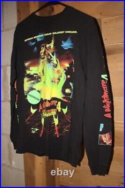 VINTAGE Nightmare on Elm Street 4 The Dream Master Long Sleeve Medium Shirt