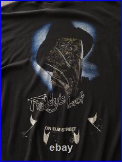 Vintage 1980s Nightmare On Elm Street 2 Freddy Krueger Horror Black T-shirt M Vintage 1980s Nightmare On Elm Street 2 Freddy Krueger Horror Black T-shirt M