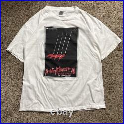 Vintage 1987 RARE Vision Street Wear Logo/A Nightmare On Elm Street 4 White Tee