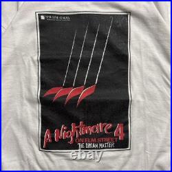Vintage 1987 RARE Vision Street Wear Logo/A Nightmare On Elm Street 4 White Tee