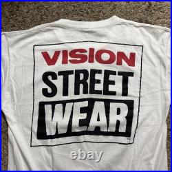 Vintage 1987 RARE Vision Street Wear Logo/A Nightmare On Elm Street 4 White Tee