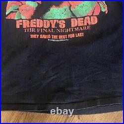 Vintage 1991 Freddy's Dead Nightmare On Elm Street Horror T Shirt XL