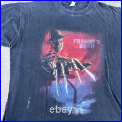 Vintage 90s Freddy Krueger Shirt Nightmare On Elm Street Blue Grape XL 23x27