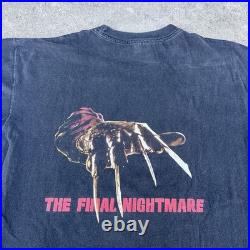 Vintage 90s Freddy Krueger Shirt Nightmare On Elm Street Blue Grape XL 23x27