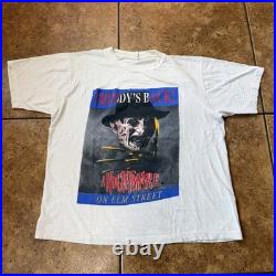 Vintage 90s Nightmare On Elm Street 2 Freddys Back Tshirt Sz XL Made USA White
