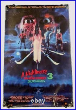 Vintage A Nightmare On Elm Street 3 Dream Warriors Poster 24x40 Rare Promo