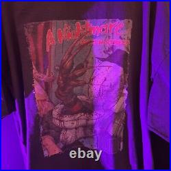 Vintage A Nightmare on Elm Street Freddy Krueger Black Mens T-shirt Size 3XL