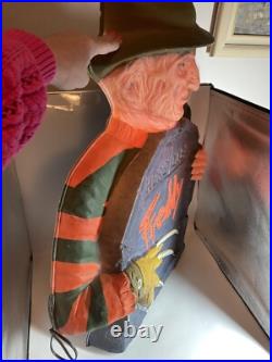 Vintage Nightmare On Elm Street Freddy Krueger Light Up Wall Hang 3 D RARE Vintage Nightmare On Elm Street Freddy Krueger Light Up Wall Hang 3 D RARE