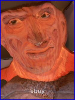 Vintage Nightmare On Elm Street Freddy Krueger Light Up Wall Hang 3 D RARE Vintage Nightmare On Elm Street Freddy Krueger Light Up Wall Hang 3 D RARE