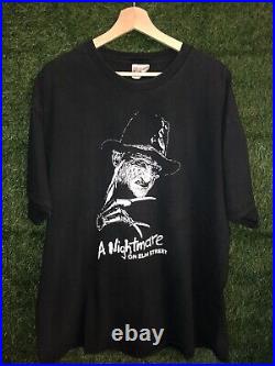 Vintage Nightmare On Elm Street Freddy Krueger Movie T shirt Size Xxl