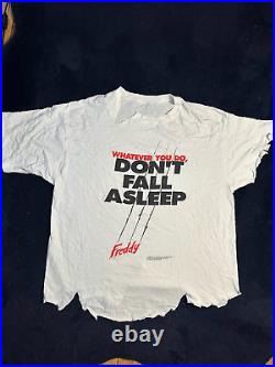 Vintage RARE 90s Freddy Nightmare On Elm Street Victim Costume Shirt Factory Rip