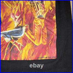 Vintage Super Fantasy A Nightmare On Elm Street Black T-shirt Size XL 80s