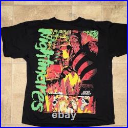 Vintage Super Fantasy A Nightmare On Elm Street Black T-shirt Size XL 80s
