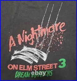 Vtg 80s Nightmare on Elm Street 3 Dream Movie T-Shirt 1987 Single Stitch XL RARE