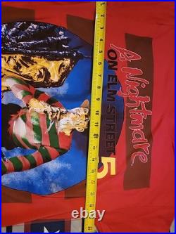 Vtg Freddy. K 1989 A Nightmare On Elm Street 5 Double Sided Graphic t-Shirt L