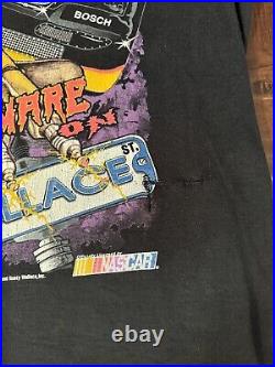 Vtg Freddy Krueger Nightmare Elm Street NASCAR T Shirt Tee Rusty Wallace XL 1995