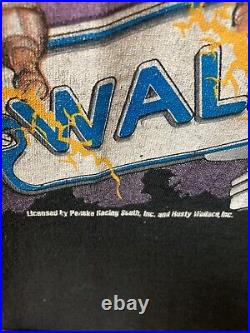 Vtg Freddy Krueger Nightmare Elm Street NASCAR T Shirt Tee Rusty Wallace XL 1995